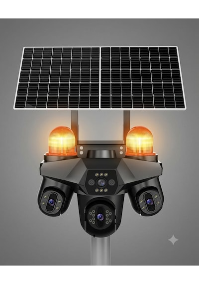 4kameralı Solar Kamera 8x Zoom