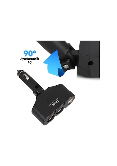 Olesson 1652 12-24v Çift Usb Girişli 100w 2'li Araç Çakmak Çoklayıcı
