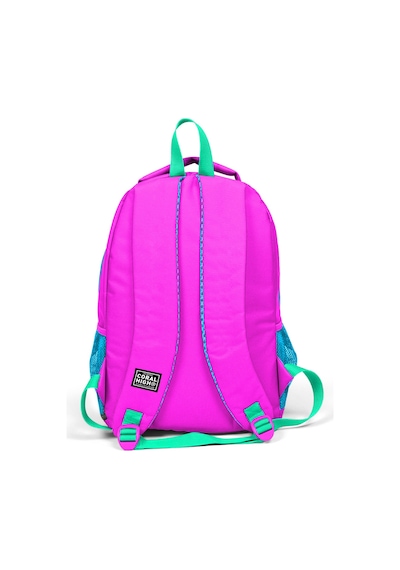 Coral High Kids Pembe Mavi Simli Kedi Desenli Üç Bölmeli Okul Sırt Çantası  14387
