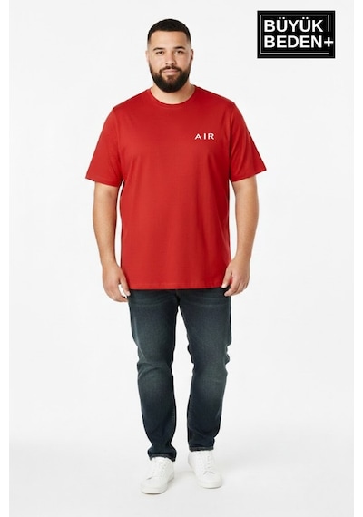 Superlife Erkek Büyük Beden Ar Baskılı 3xl-6xl Bisiklet Yaka Tshırt Spr26bts510-01 Kırmızı Superlife Erkek Büyük Beden Ar Baskılı 3xl-6xl Bisiklet Yaka Tshırt Spr26bts510-01 Kırmızı