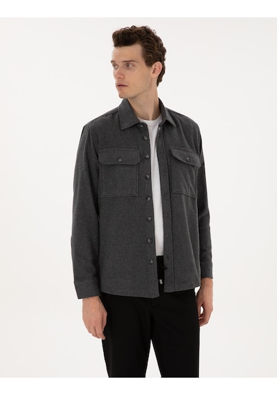 Pierre Cardin Erkek Antrasit Gömlek Desenli 50316739-vr006 Antrasit