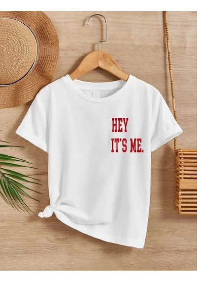 Barlashive Çocuk Unisex Baskılı T-shirt - Beyaz Çok Renkli