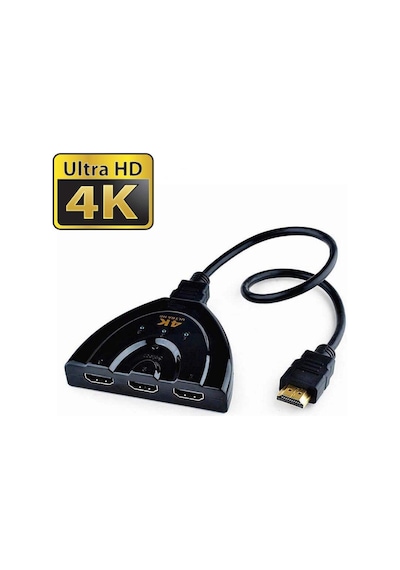 Epazaravm 3 In1 Pigtail 50Cm Kablolu 4K 2160P Hdmi Switch 4K303B
