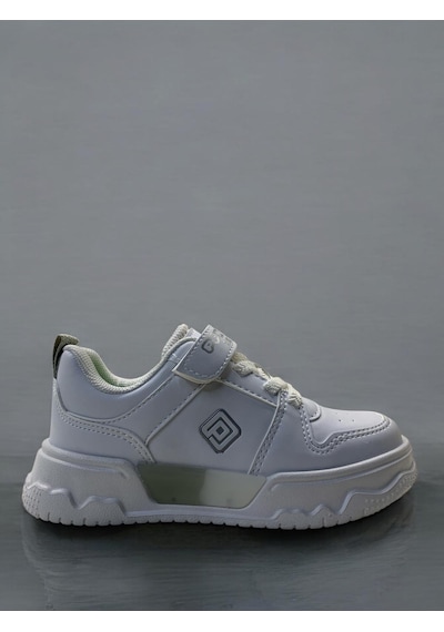 1603 Hafif Çocuk Okul Öncesi Işıklı Sneaker Beyaz