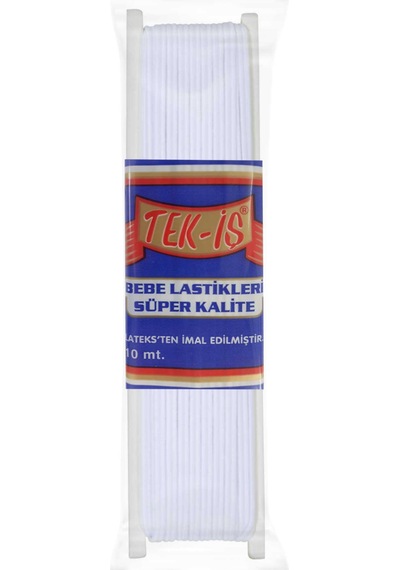 Abarta Tek-ış Bebe Lastiği -10mt Renk Seçeneği Beyaz