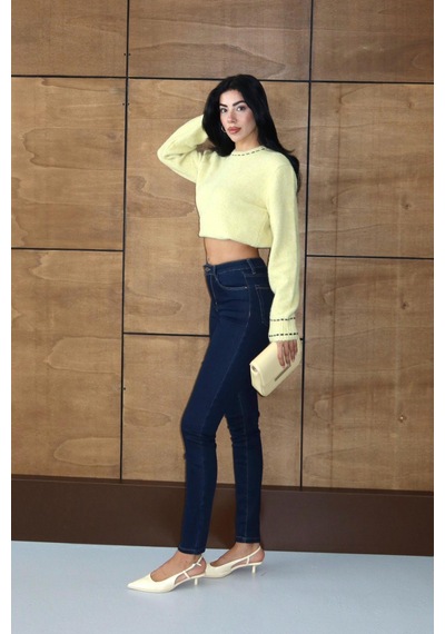 Lacarino 7160 Naomi Kadın Jean Pantolon Dark Blue