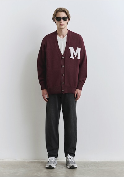 Mavi - M Baskılı Bordo Hırka 0710288-70414 Bordo