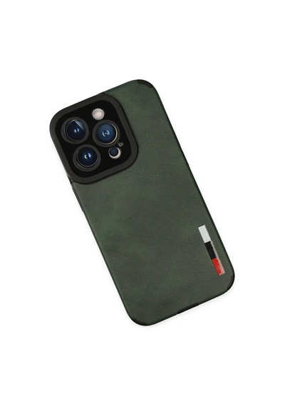 Newface - 606 - Apple Uyumlu iPhone 14 Pro Max Kılıf Loop Deri Silikon - Glblseme - - Yeşil