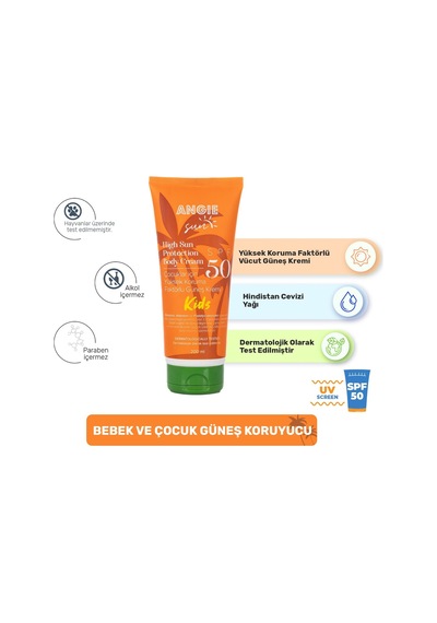 Angie Sun Kids Güneş Kremi SPF50 200 ML