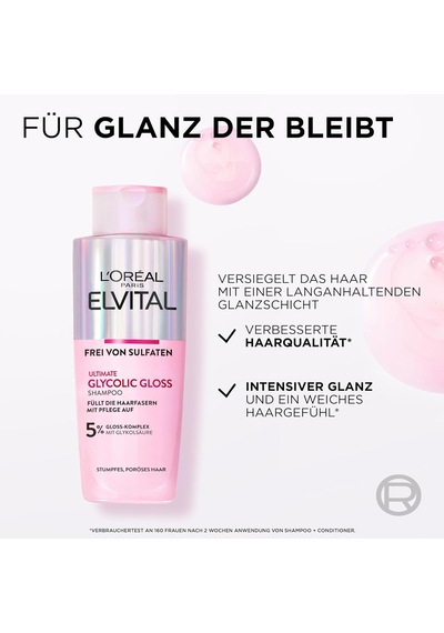 L Oréal Paris Elvive Glycolic Gloss Glikolik Asit İçeren Sülfatsız Şampuan 200 Ml
