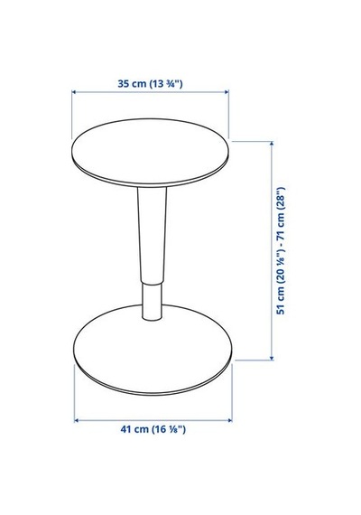 Ikea Nılserık Tabure, Beyaz-vissle Koyu Mavi