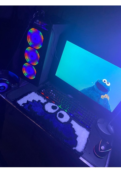 Kirbi Cookie Monster Klavye Halısı Çok Renkli