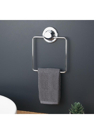 Vakumlu Banyo Tuvalet Havlu Askısı Kare Gümüş