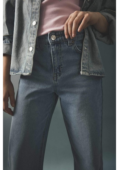 Defacto Straıght Wıde Jean Pantolon Kız Çocuk G4654a826smnm39 Mavi-nm39