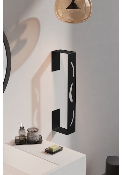 Zift Unique Paslanmaz Çelik Yapışkanlı Havlu Düzenleyici-mat Siyah&inox Satine Seçenekli Modern Havluluk. Diğer