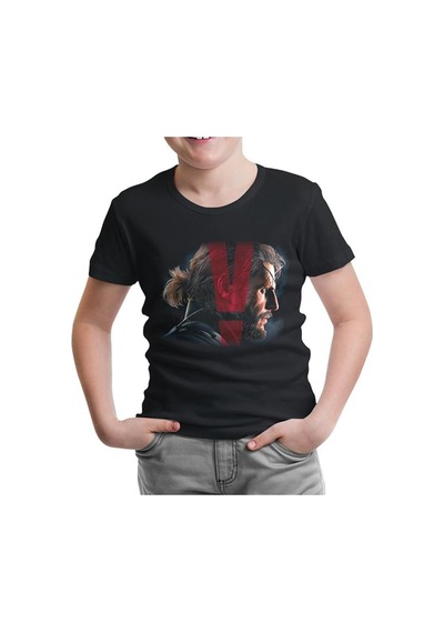 Lord Tshirt Metal Gear Solid V - The Phantom Pain Siyah Çocuk Tshirt