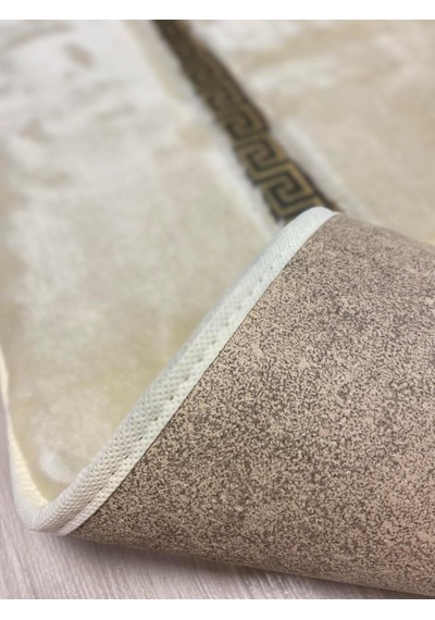 Meram Kaymaz Taban, Emici 2'li Ultra Lüks Deri Detaylı Banyo Paspası Seti Cappucino 60x100 Cm Ve 50x60 Cm Çok Renkli