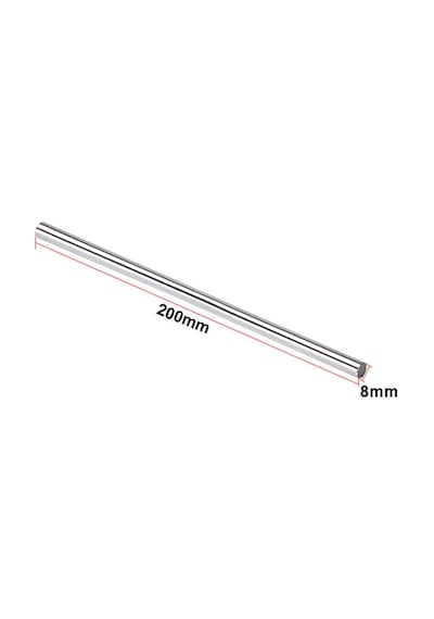 Koodmax 3d Yazıcı Parçaları Pürüzsüz Mil Çubuk Optik Eksen 200x8mm