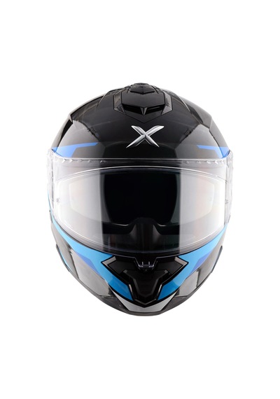 Axor Brutale Kryptıc Full Face Kapalı Kask Parlak Mavi - Siyah