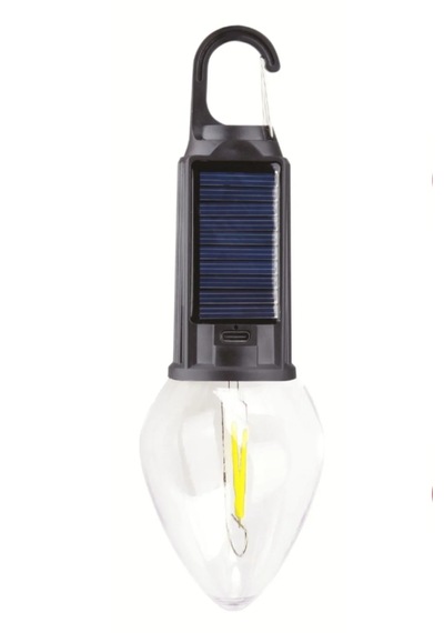 Solar Led Ampul Güneş Enerjili + Usb Şarjlı Bahçe Balkon Teras Kamp Karavan Aydınlatması Lambası 1