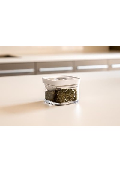 Fresh & Save Cube 4'ü 1 Arada Aksesuar S, Ölçü Kaşıklı, Küp Saklama Kabı İçin, Boyut S/2s/3s/4s, Bpa İçermeyen Plastik, Beyaz Açık Bej