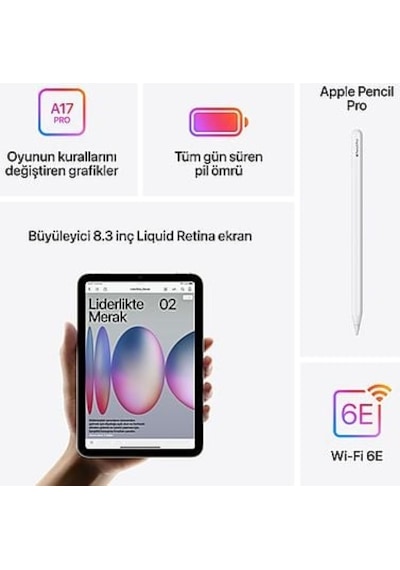 Apple iPad Mini 7 MXN73TU/A 128 GB 8.3" Tablet