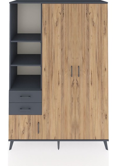 Hyperion Dolap 5 Raflı 2 Çekmeceli Tek Askılı 132x44x195 Antrasit-çam/antrasit Atlas Çam/antrasıt - Antrasıt Hyperion Dolap 5 Raflı 2 Çekmeceli Tek Askılı 132x44x195 Antrasit-çam/antrasit Atlas Çam/antrasıt - Antrasıt