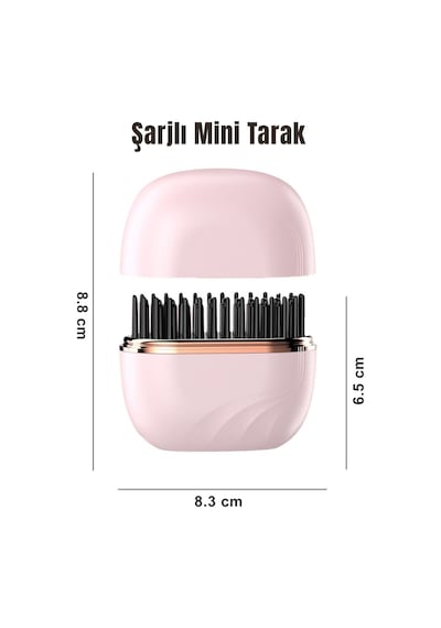 Negatif İyon Mini Kablosuz Taşınabilir Seramik Kaplama Düzleştirici Tarak