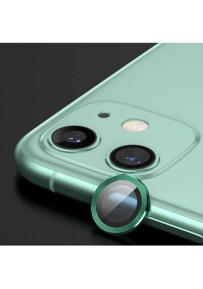 Apple Uyumlu iPhone 12 Mini Zore Cl-02 Kamera Lens Koruyucu Yeşil