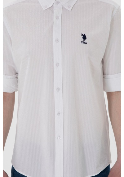 U.S. Polo Assn. U.s. Polo Assn. Erkek Beyaz Uzun Kollu Regular Gömlek 2170101