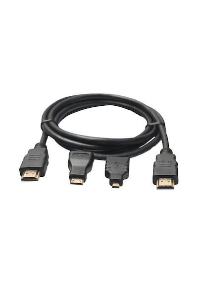 3 In 1 Hdmi Kablosu Micro - Mini Hdmi Çevirici Dönüştürücü Kablo