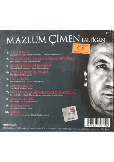 Plak Değildir Cd Dir Cd Mazlum Çimen Lal Figan Cd