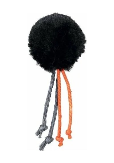 Trixie 4 CM Zilli ve Tüylü Peluş Kedi Top Oyuncağı Çok Renkli