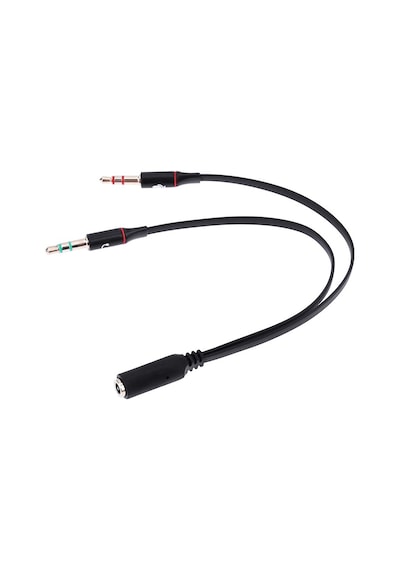 Keepro Kulaklık Mikrofon Ayırıcı Splitter Kablo 2 x 3.5 MM Stereo Kablo