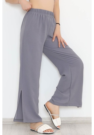 Enenstyle Fashıon Boutıque Rahat Kalıp Beli Lastikli Bol Paça Salaş Yazlık Kadın Aerobin Pantolon Açık Gri Enenstyle Fashıon Boutıque Rahat Kalıp Beli Lastikli Bol Paça Salaş Yazlık Kadın Aerobin Pantolon Açık Gri