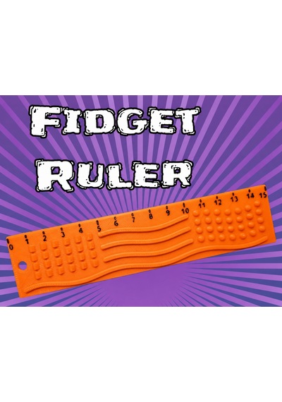 3d Baskı Dokunsal Fidget Cetveli - Kabartmalı Stres Ve Odaklanma Oyuncağı - Turuncu