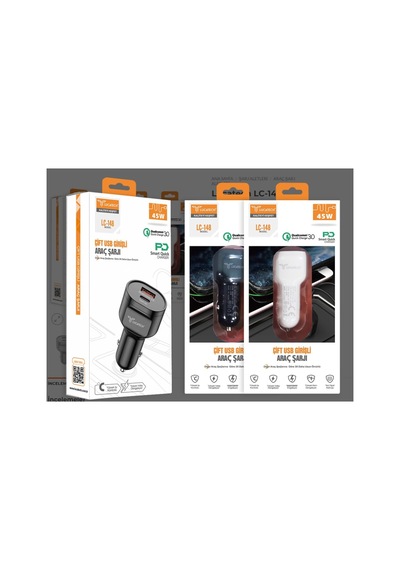 Samsung Galaxy S22/s22 Plus/s22 Ultra İle Uyumlu 45w Hızlı Araç Şarj Cihazı, Usb + Pd Çift Çıkış, Siyah