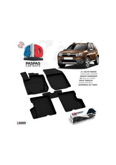 Dacia Duster 4D Havuzlu Paspas  2009-2018