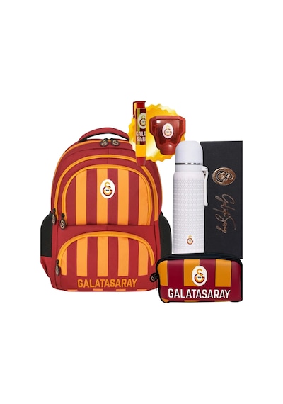 Okul-sırt Çantası , Çift Gözlü Kalem Çantası Lisanslı Bardaklı Çelik Termos Premium Set Mor