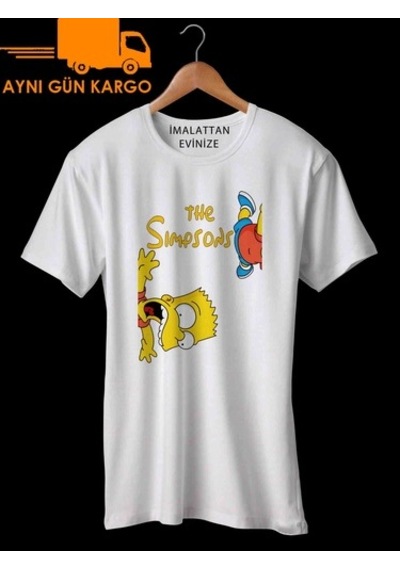 The Simpsons Bart Simpson Tasarımlı Baskılı Tişört