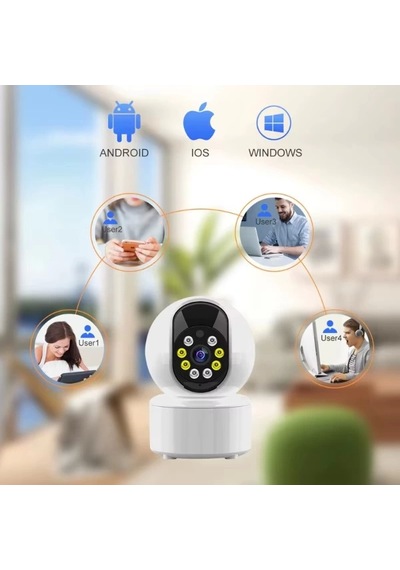 Uygulama Destekli Wi-fi Ev Güvenlik Kamerası Renkli