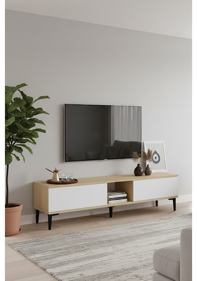 Tsa1599db Aplos Tv Sehpası Safirmeşe-beyaz 150cm Safirmeşe - Beyaz