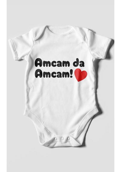 Morivokids Amcam Temalı Kısa Kollu Bebek Body %100 Pamuk Beyaz