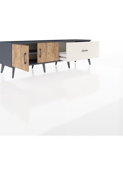 Hyperion Tv Ünitesi Tek Raflı Tek Çekmeceli 2 Kapaklı 176x44x51 Antrasit-çam/aytaşı Atlas Çam/aytası Hyperion Tv Ünitesi Tek Raflı Tek Çekmeceli 2 Kapaklı 176x44x51 Antrasit-çam/aytaşı Atlas Çam/aytası