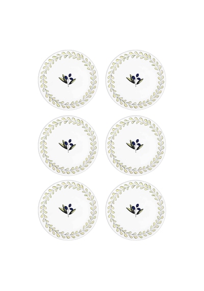 The Mia Olivos Servis Tabağı 6lı Set 26 Cm Ovs0004 Çok Renkli