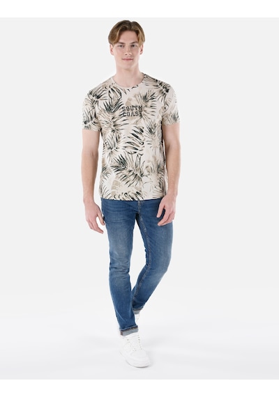 Colin's Colins Bej Erkek Tshirt K.Kol Cl1067738 Q1.V2 Beı Bej