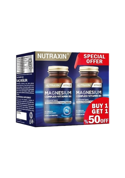 Nutraxin Magnesium Complex Vitamin B6 60 Tablet - 2.si %50 İndirimli