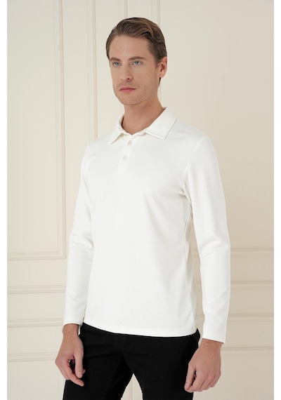 Efor Ts 893 Slim Fit Ekru Spor T-shirt Ekru