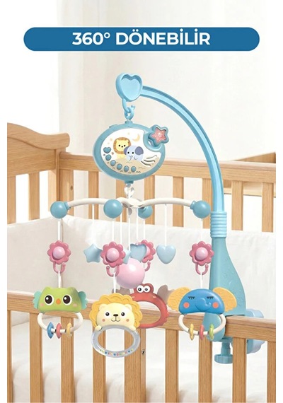 Ucuzuna Bak Işıklı Müzikli Bebek Dönencesi Mavi