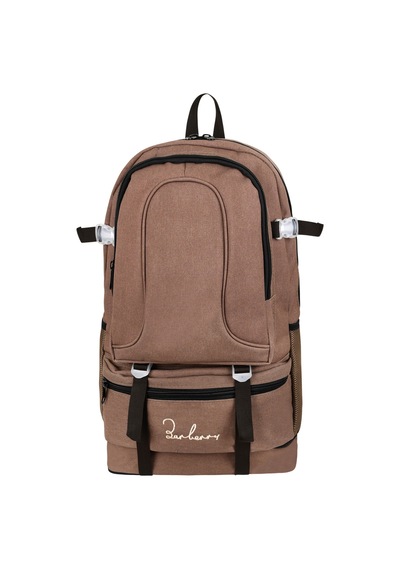 Galb Leather Seyahat Gunluk Outdoor Bel Ve Omuz Destekli Cift Suluklu Laptop Bolmeli Dagci Sirt Cantasi siyah